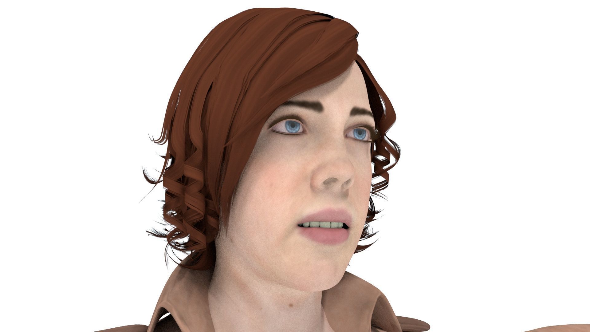 laos Female British Spy Low-poly 3D model_5