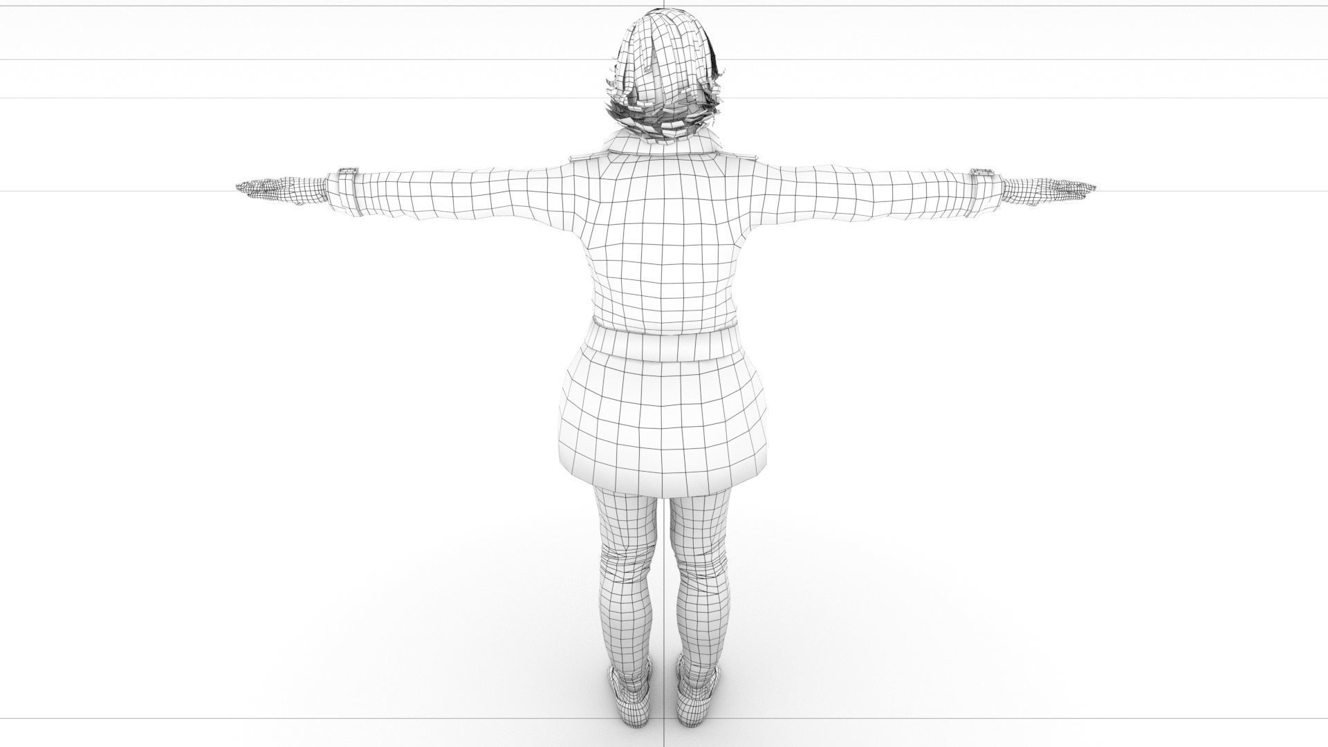 laos Female British Spy Low-poly 3D model_10