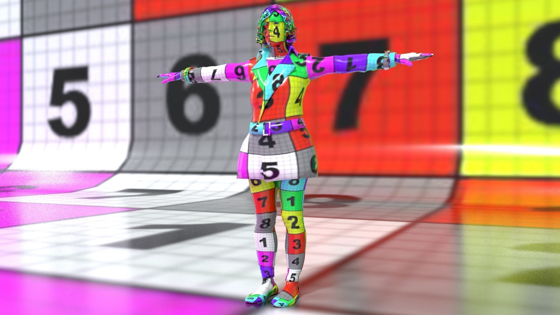 laos Female British Spy Low-poly 3D model_15