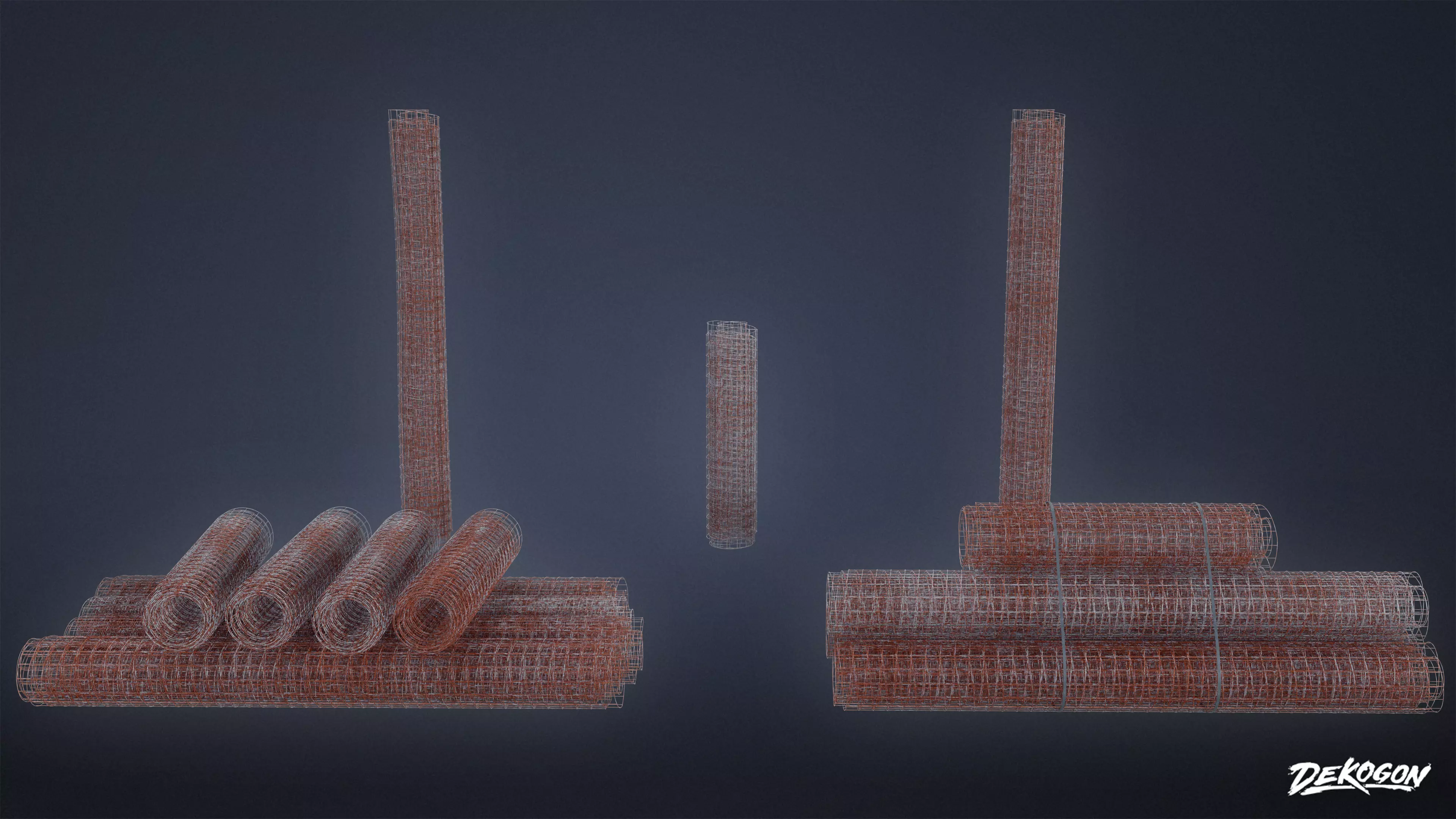 JOBSITE - Rolled Wire 01 - LOW POLY AND NANITE Low-poly 3D model_0