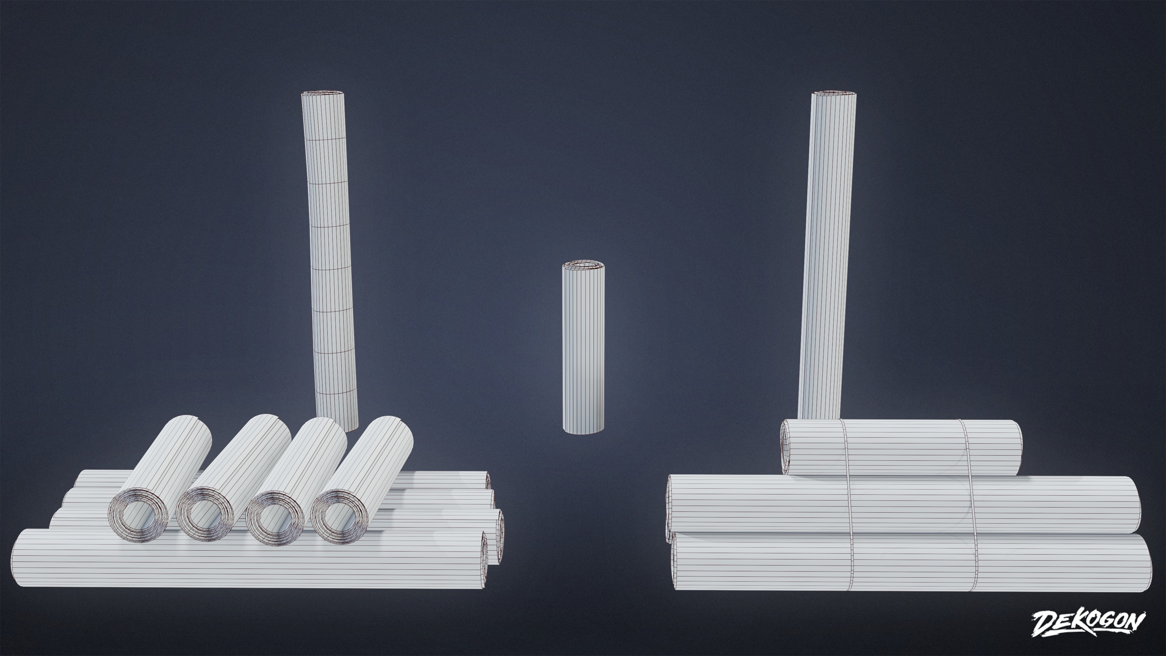 JOBSITE - Rolled Wire 01 - LOW POLY AND NANITE Low-poly 3D model_7