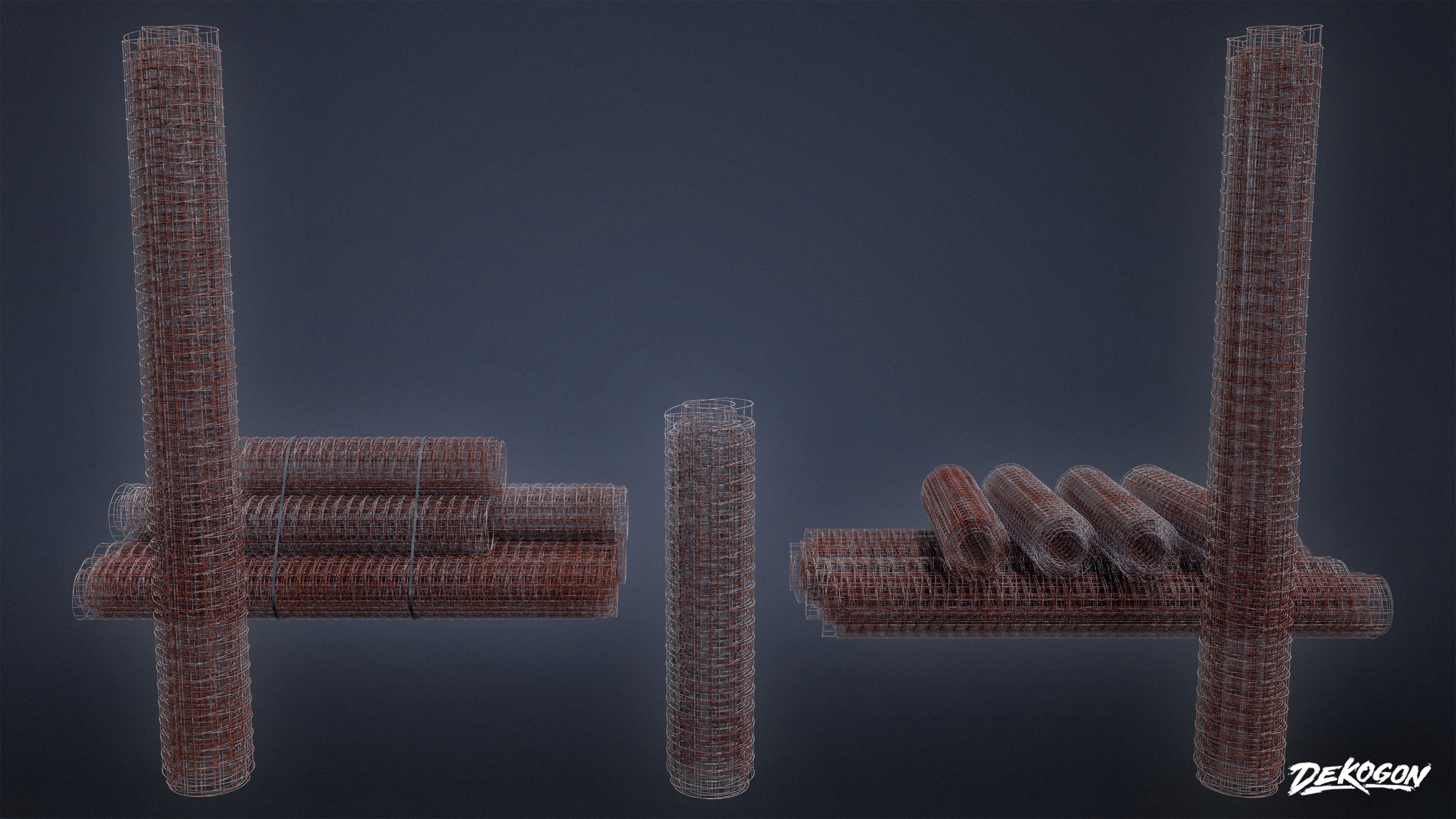 JOBSITE - Rolled Wire 01 - LOW POLY AND NANITE Low-poly 3D model_1