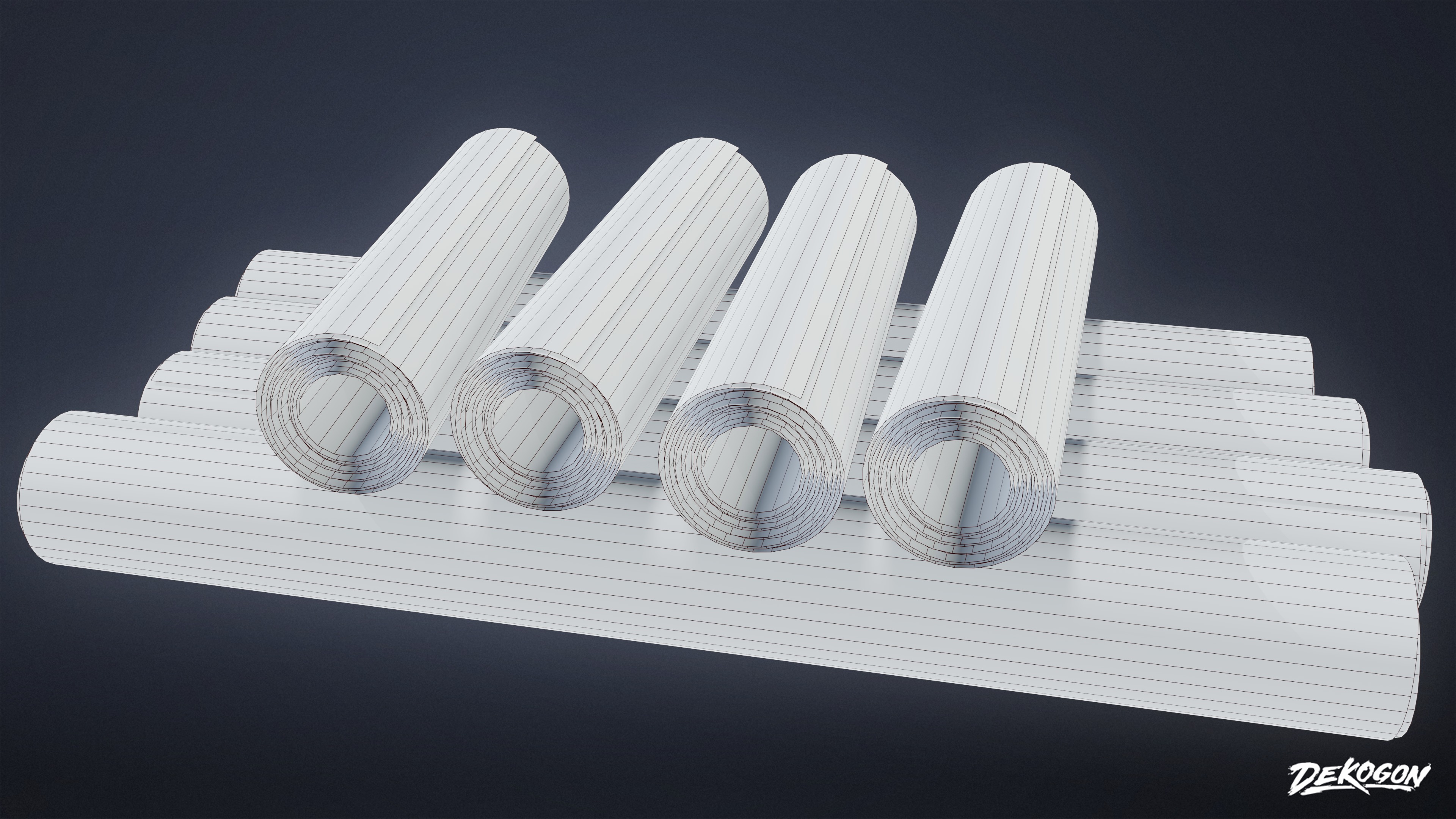 JOBSITE - Rolled Wire 01 - LOW POLY AND NANITE Low-poly 3D model_8