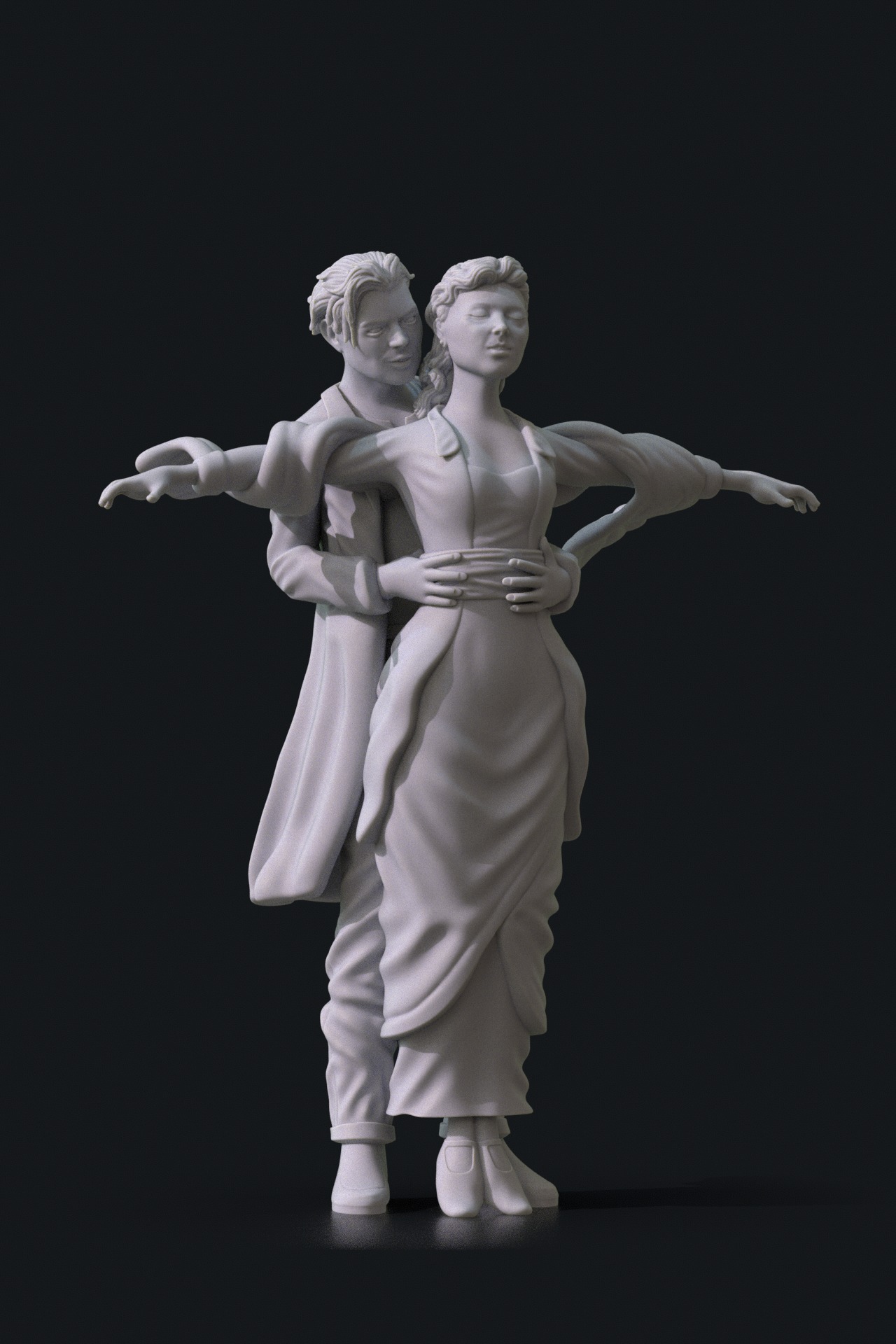 Jack and Rose - Titanic Movie 3D print model_1