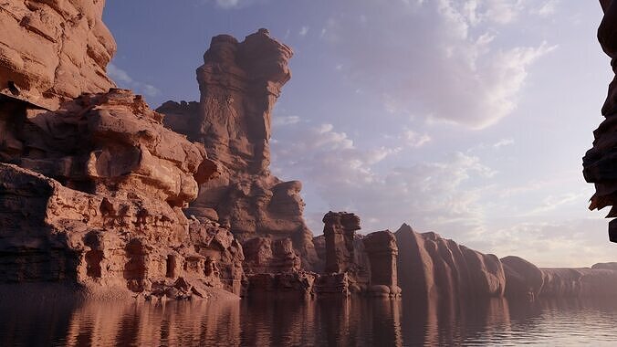 Realistic Desert Canyon Environment 3D model