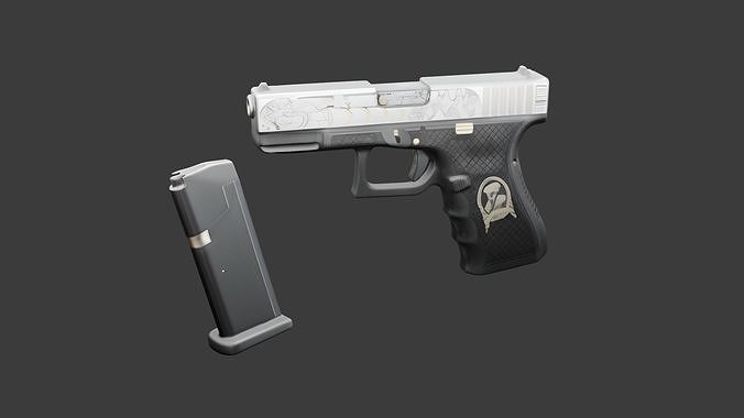 Glock 19 gravur model and desert eagle 3D model