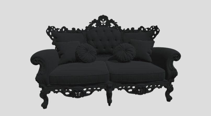 Baroque Classy Sofa by Modenese - High-End 3D Model Low-poly 3D model_1