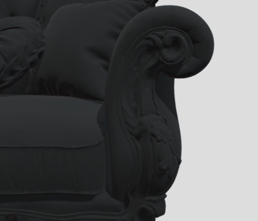 Baroque Classy Sofa by Modenese - High-End 3D Model Low-poly 3D model_6