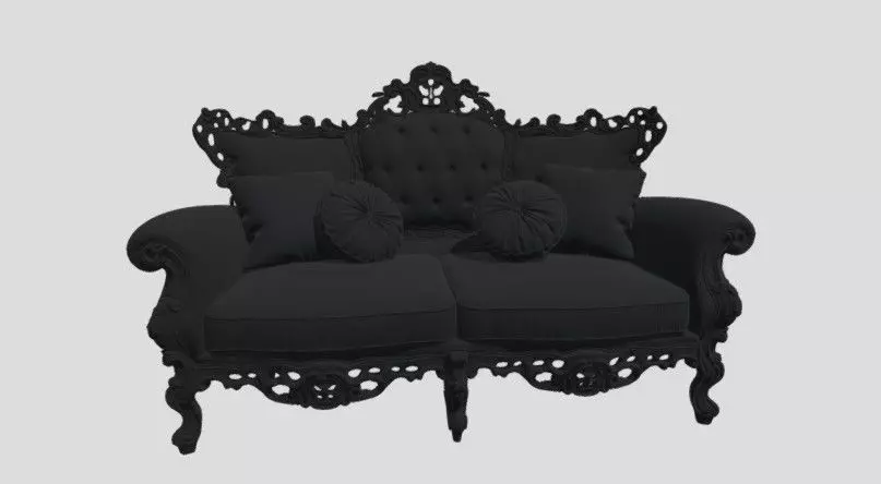 Baroque Classy Sofa by Modenese - High-End 3D Model Low-poly 3D model_0