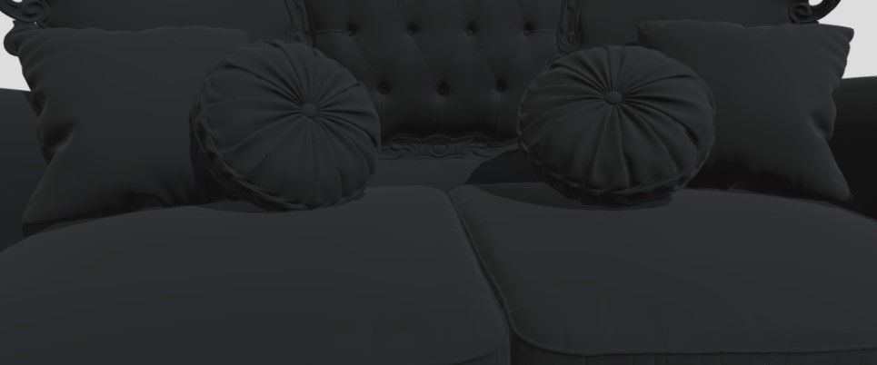 Baroque Classy Sofa by Modenese - High-End 3D Model Low-poly 3D model_3