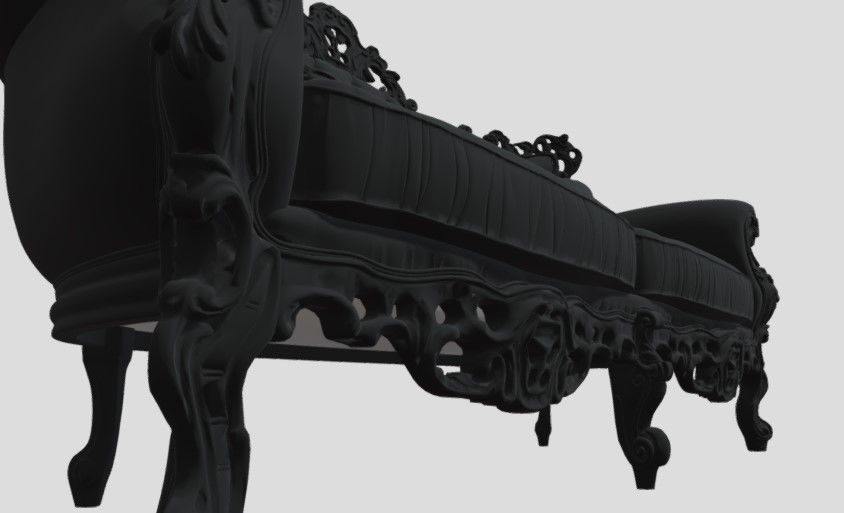 Baroque Classy Sofa by Modenese - High-End 3D Model Low-poly 3D model_5