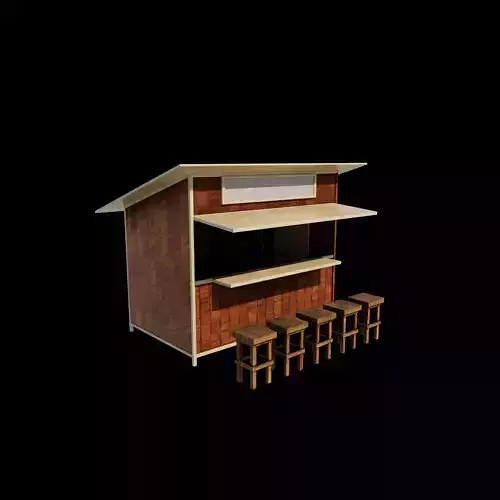 Kiosk Stand Food Booth 3D model