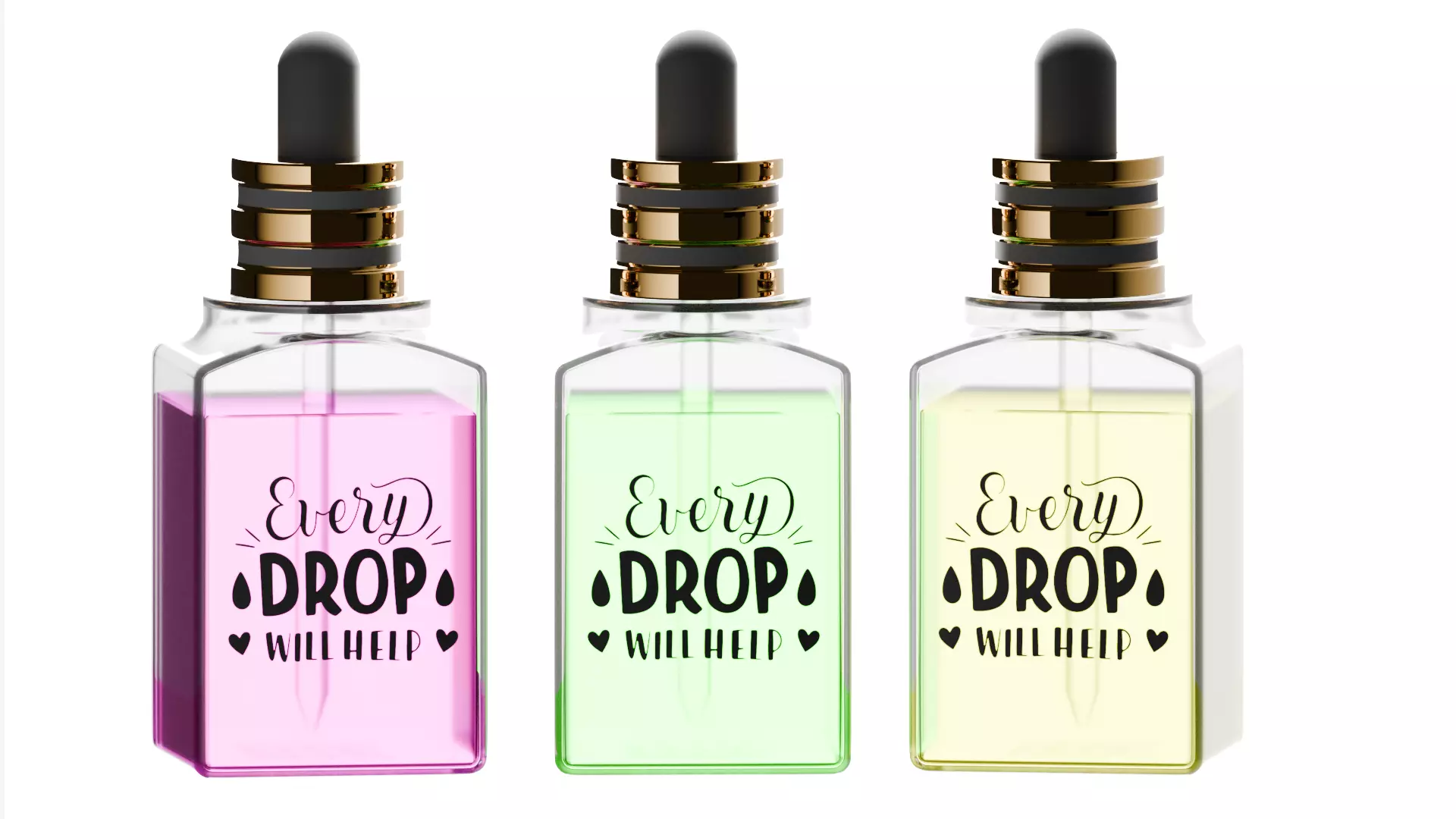 Serum Bottles Free 3D print model