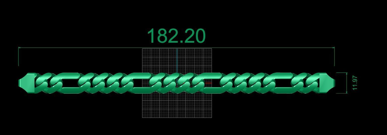 KUBA BRACELET CHAIN 3D print model_1