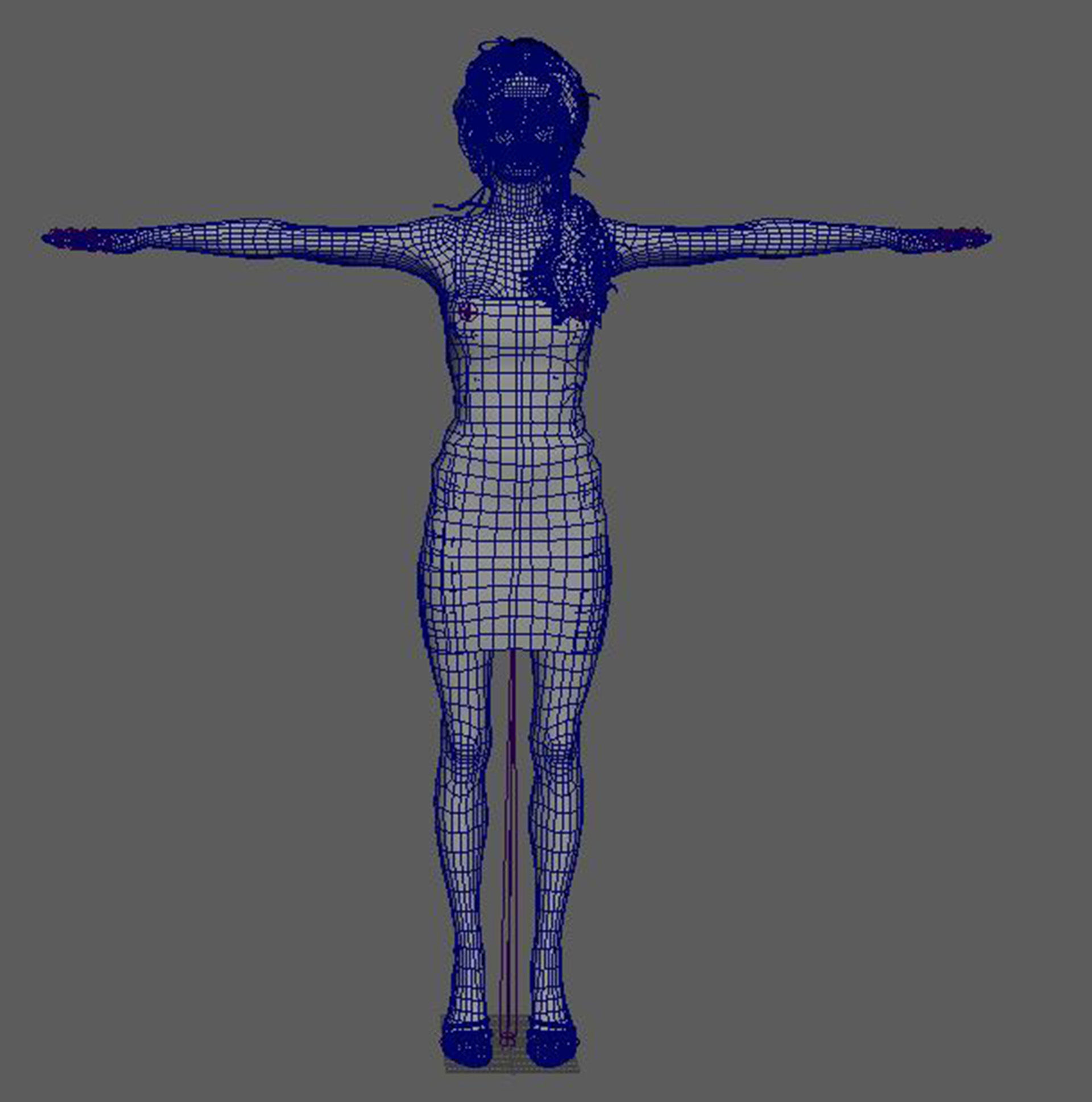 Alexa Chung Character 3D Model Low-poly 3D model_20