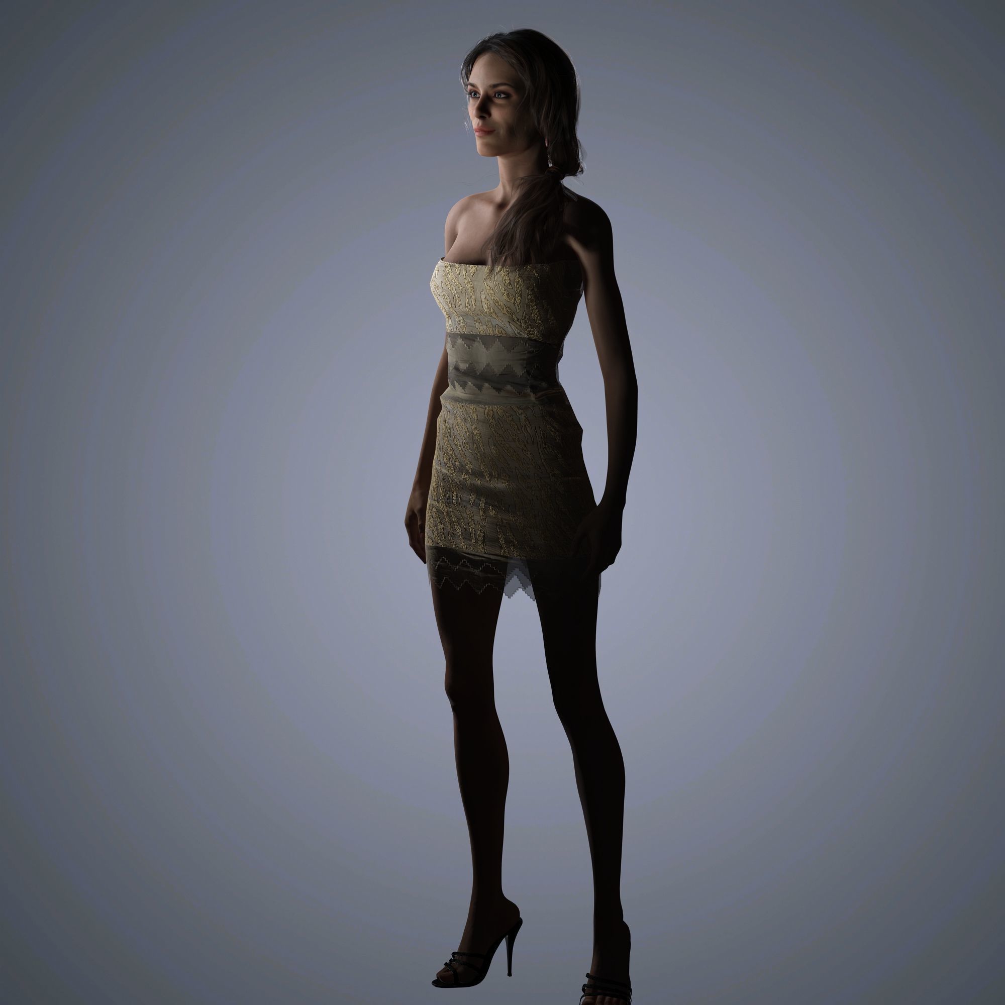 Alexa Chung Character 3D Model Low-poly 3D model_8