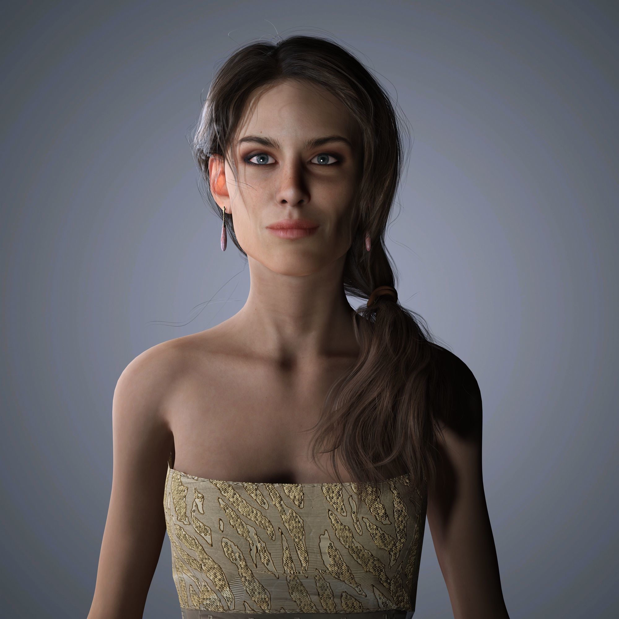 Alexa Chung Character 3D Model Low-poly 3D model_5