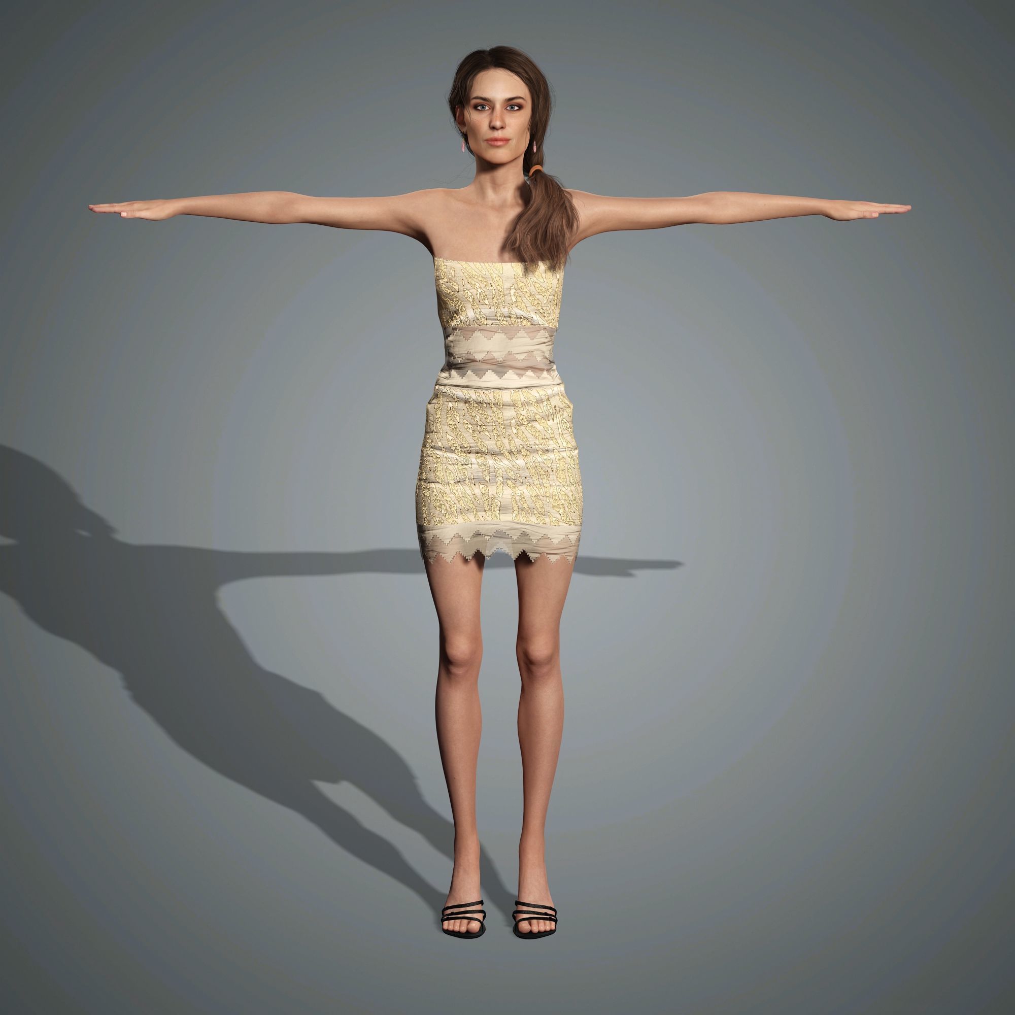 Alexa Chung Character 3D Model Low-poly 3D model_12