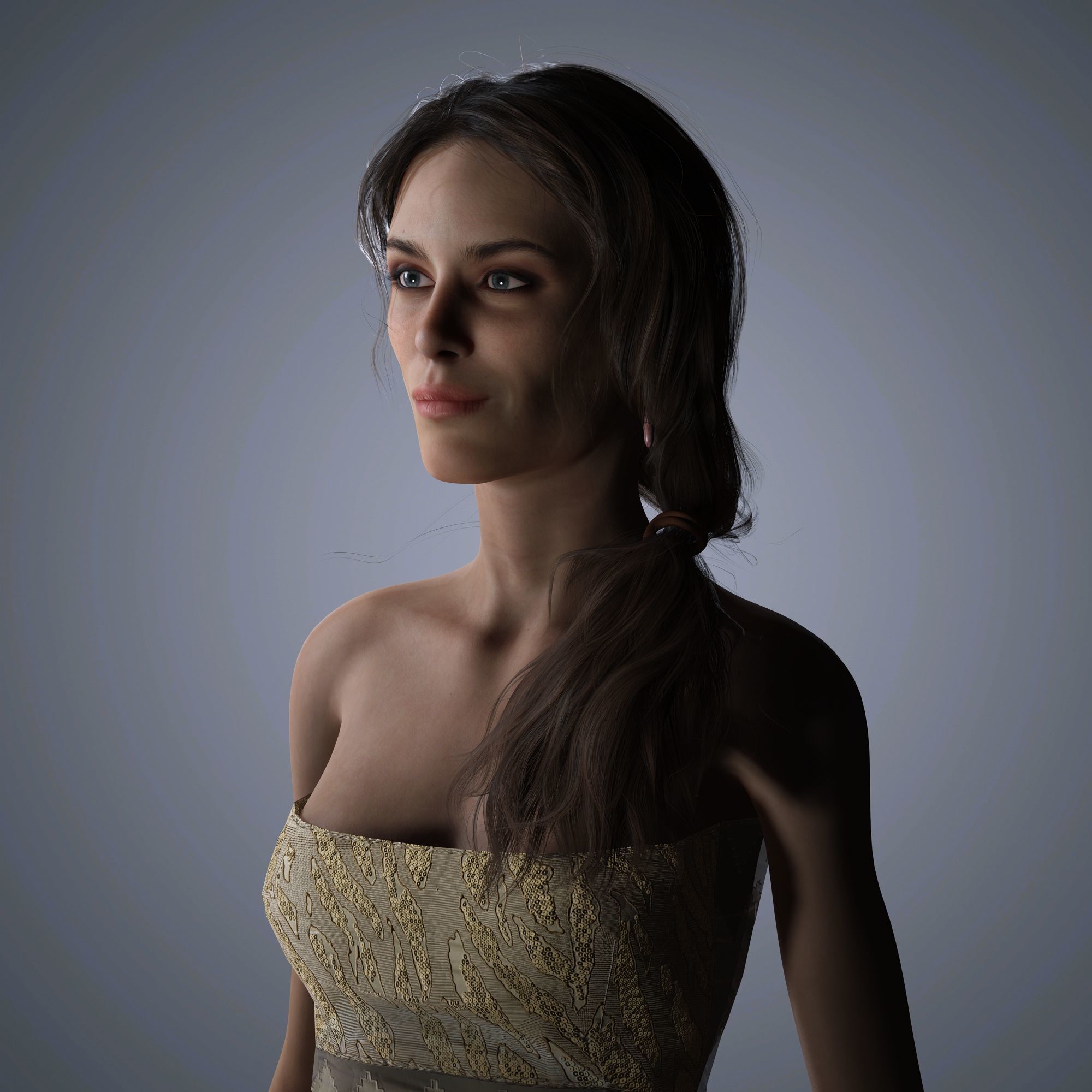 Alexa Chung Character 3D Model Low-poly 3D model_6