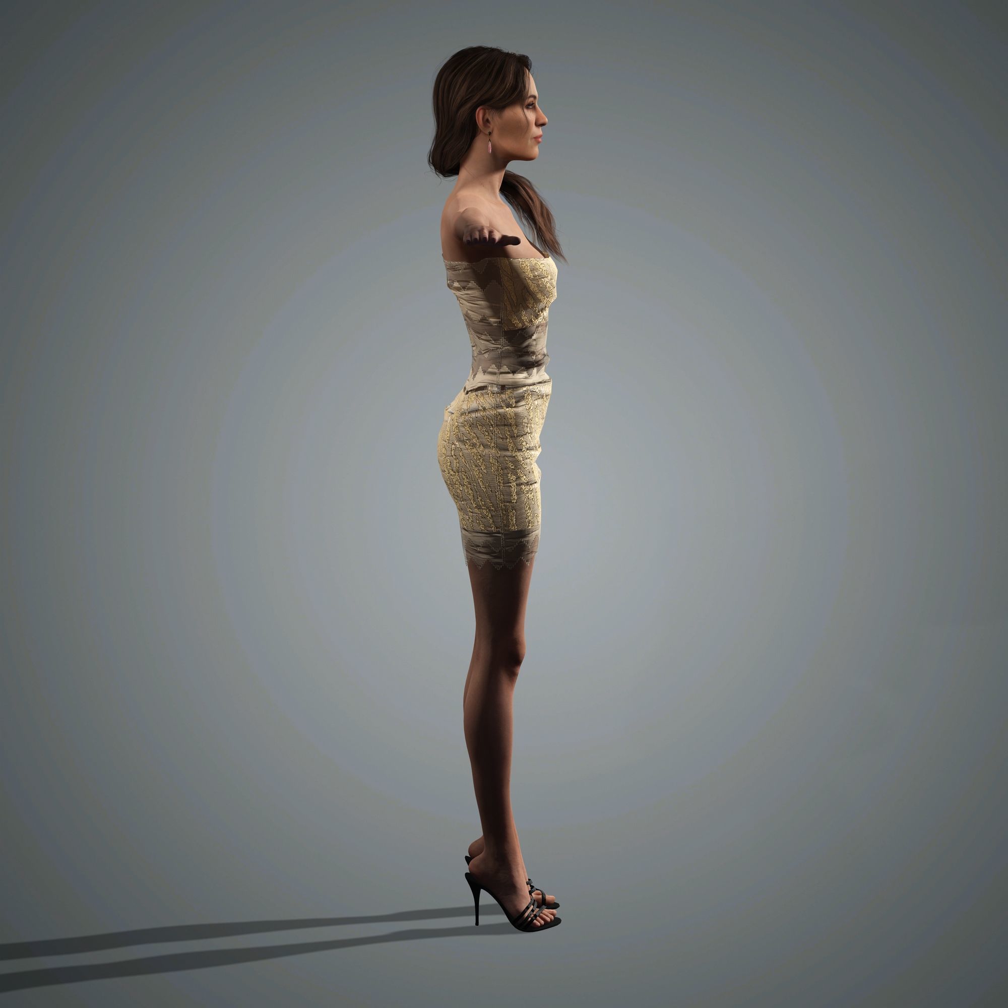Alexa Chung Character 3D Model Low-poly 3D model_14
