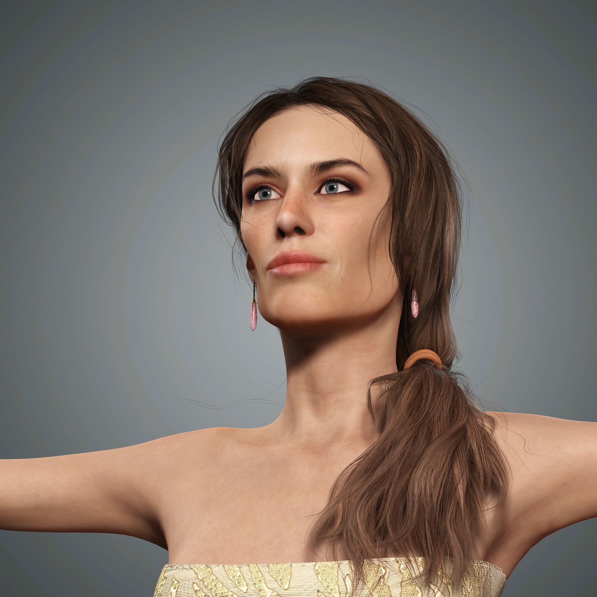 Alexa Chung Character 3D Model Low-poly 3D model_10