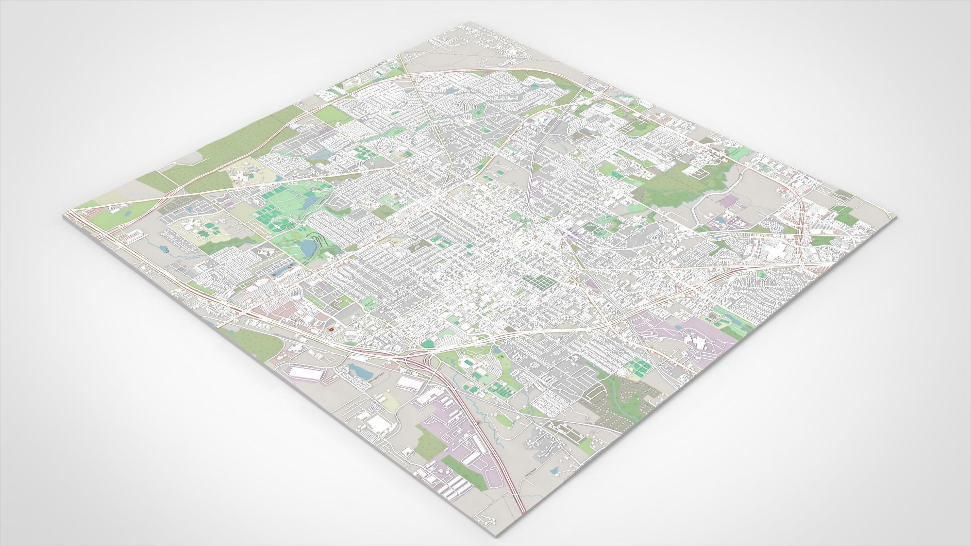 Cityscape Denton Texas USA 3D model_6