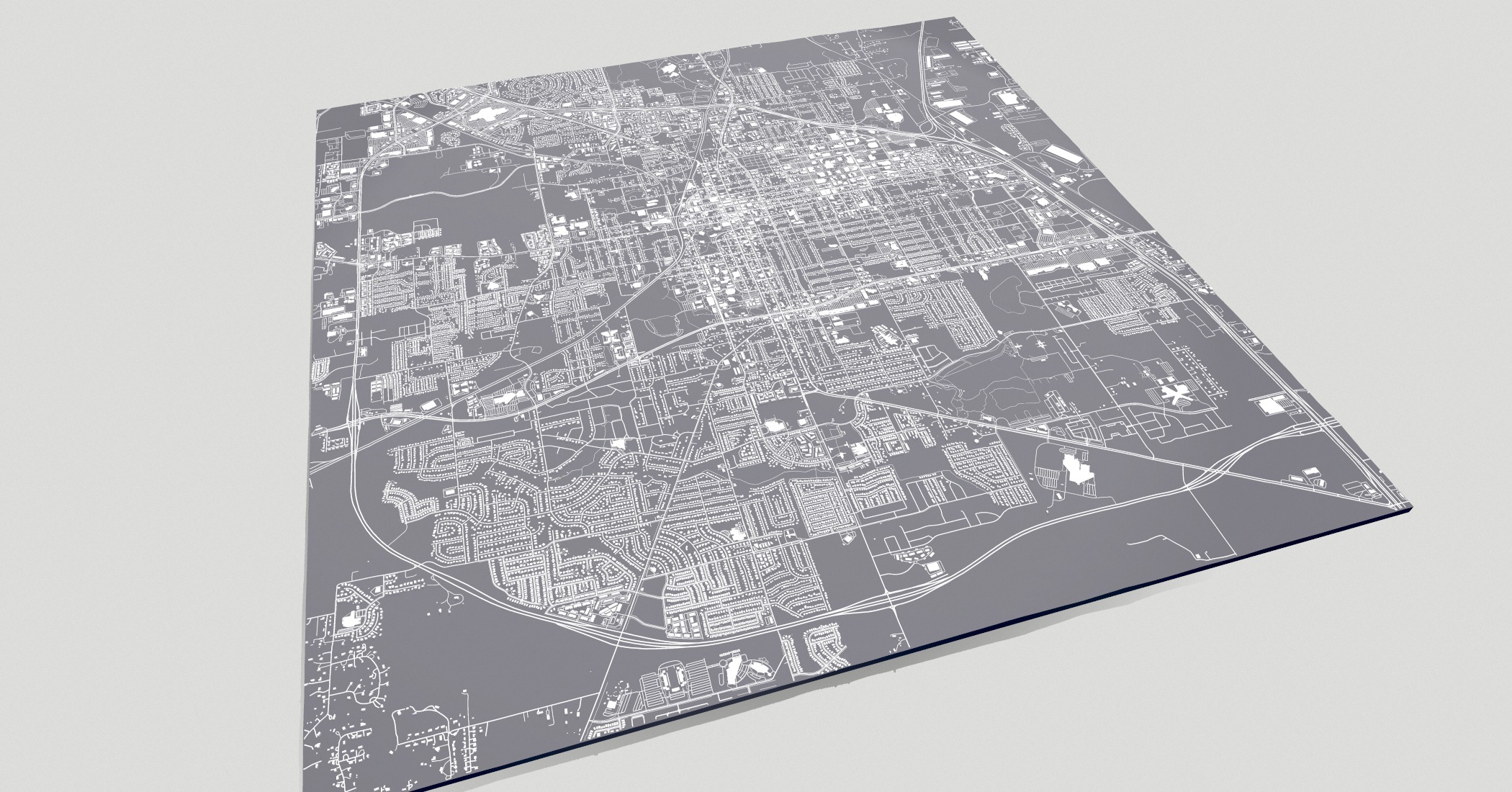 Cityscape Denton Texas USA 3D model_12