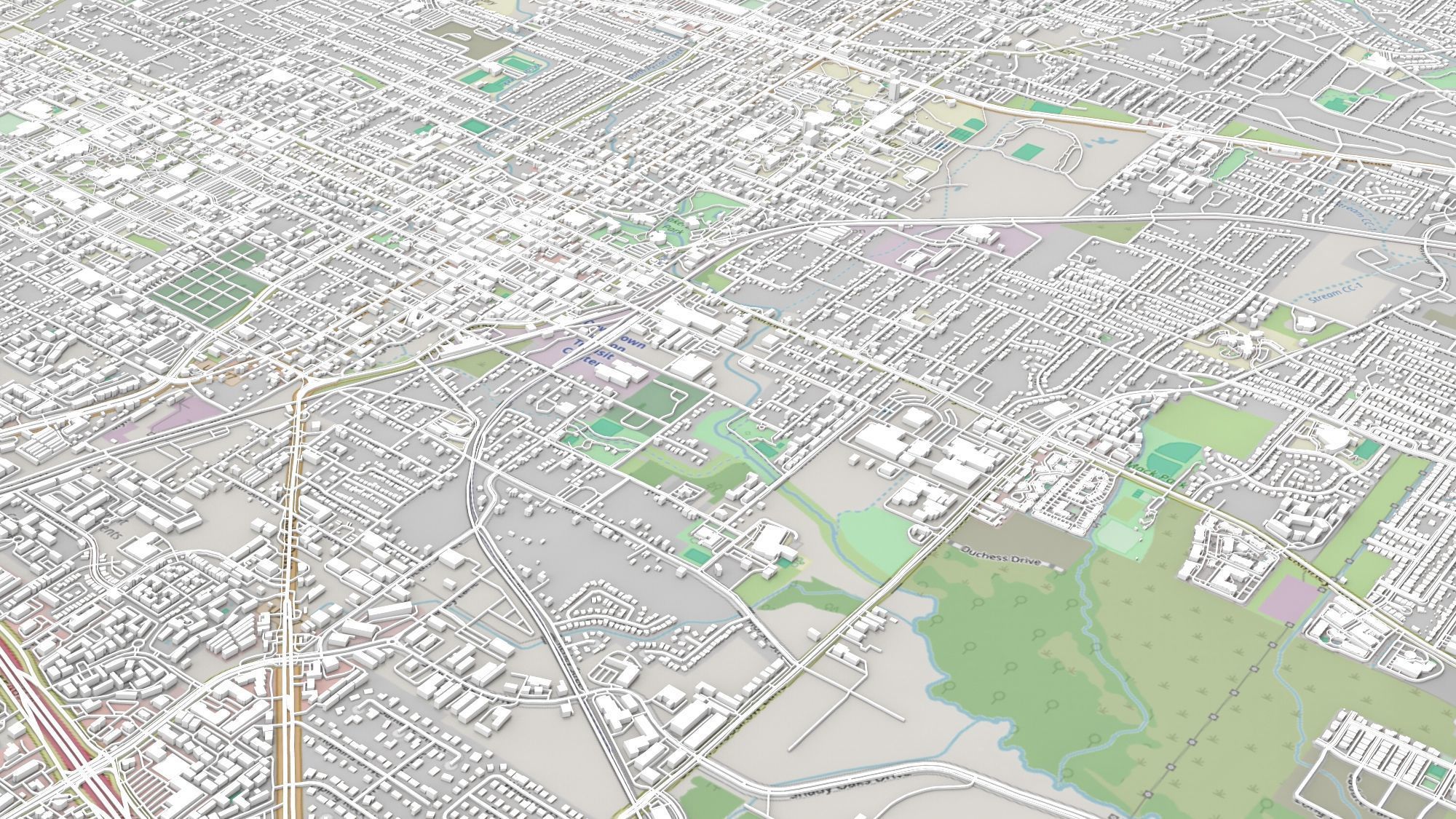 Cityscape Denton Texas USA 3D model_3