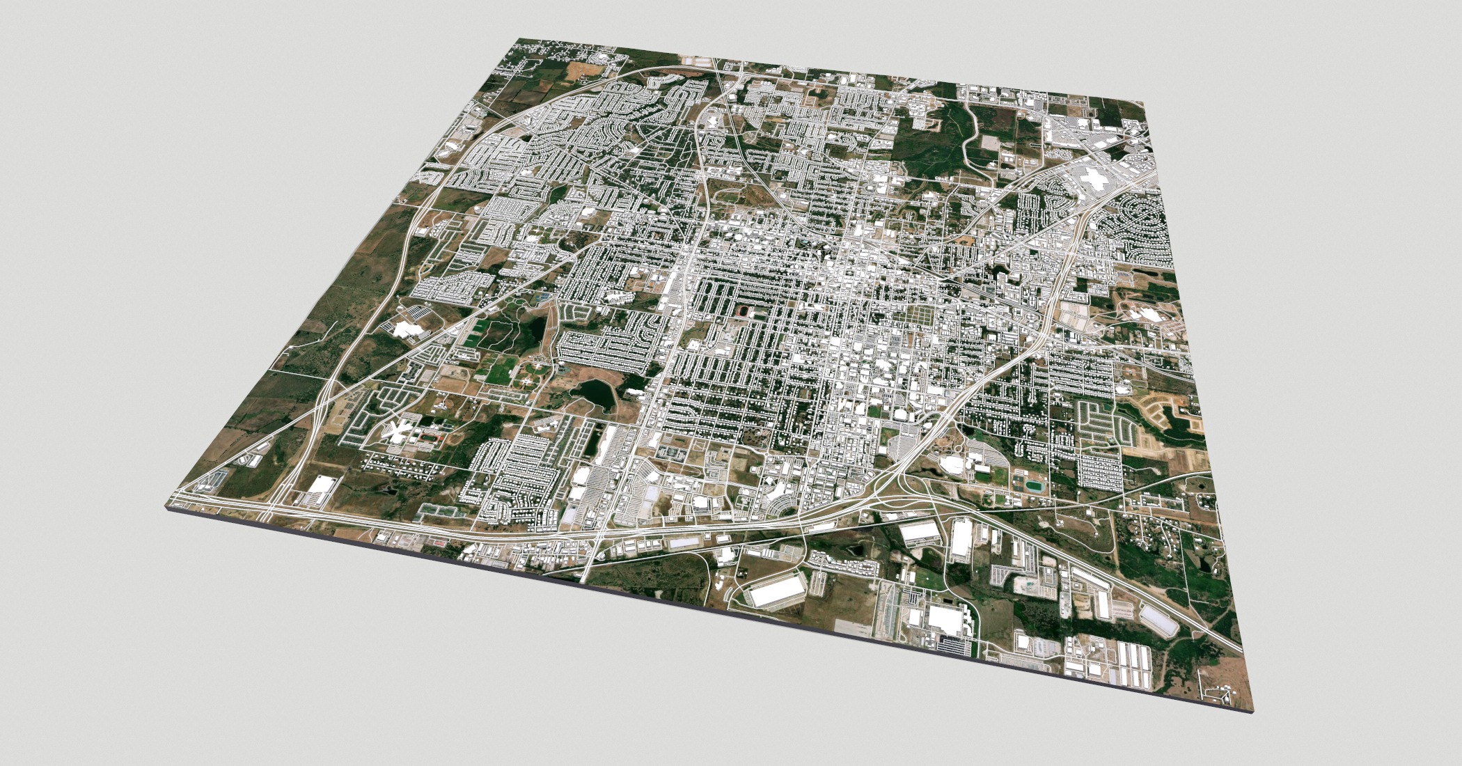 Cityscape Denton Texas USA 3D model_9