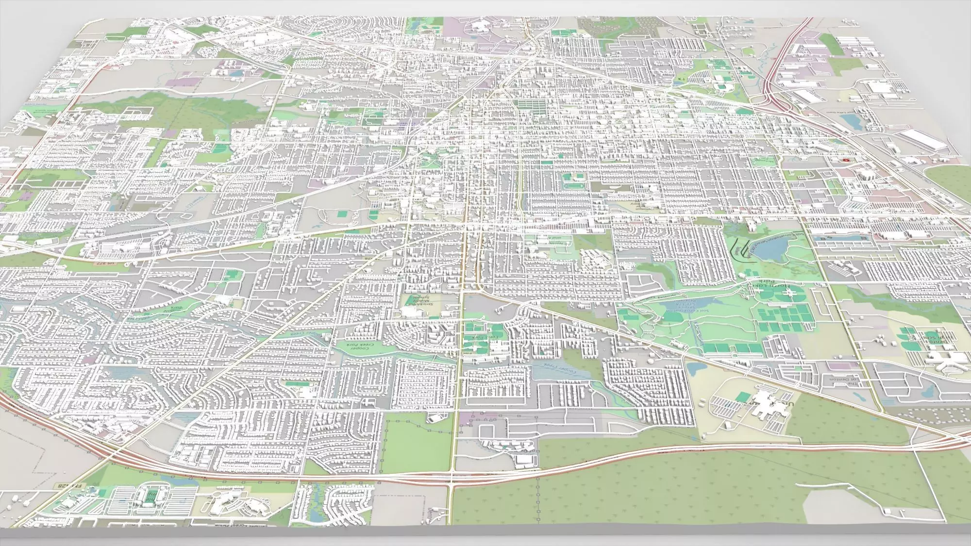 Cityscape Denton Texas USA 3D model_0