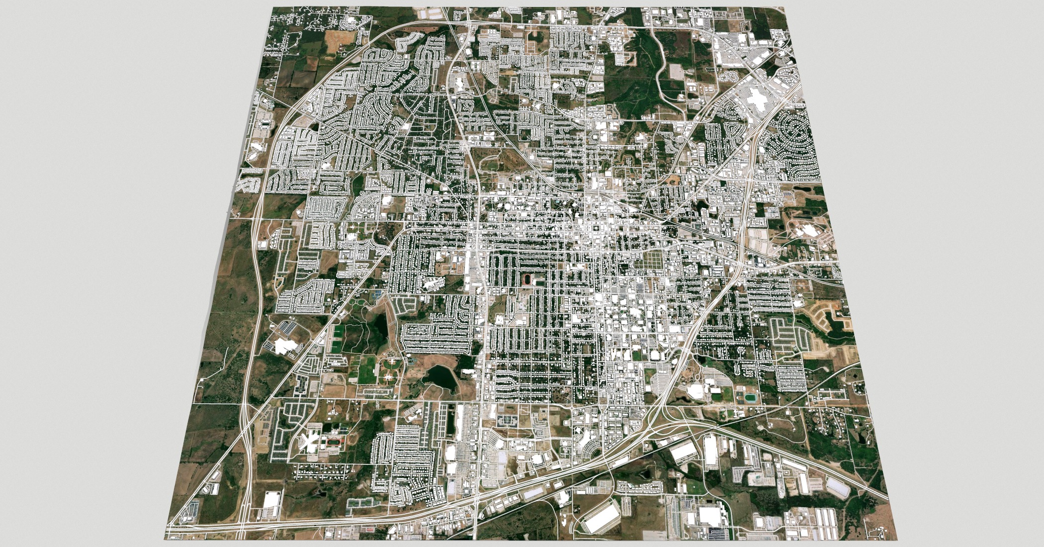 Cityscape Denton Texas USA 3D model_7