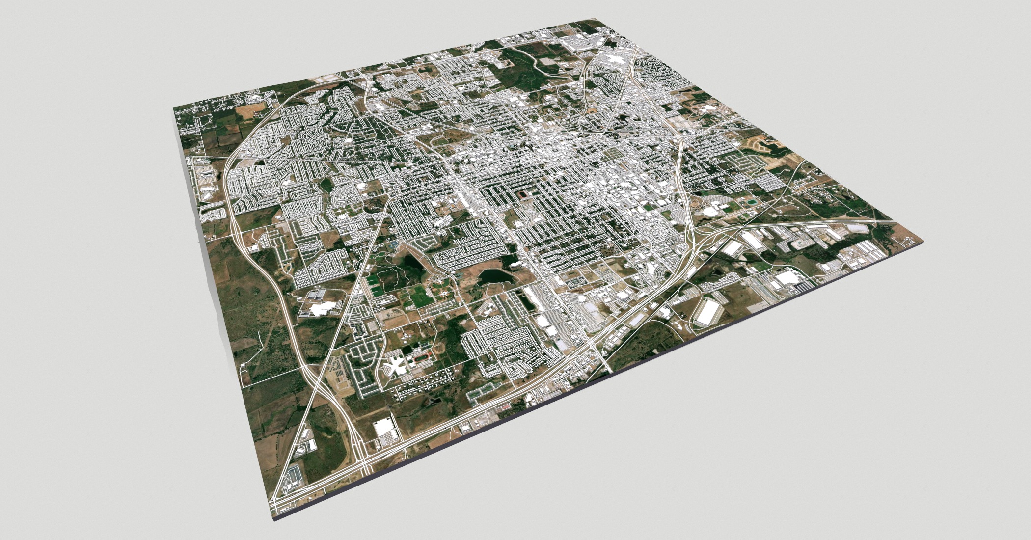 Cityscape Denton Texas USA 3D model_10