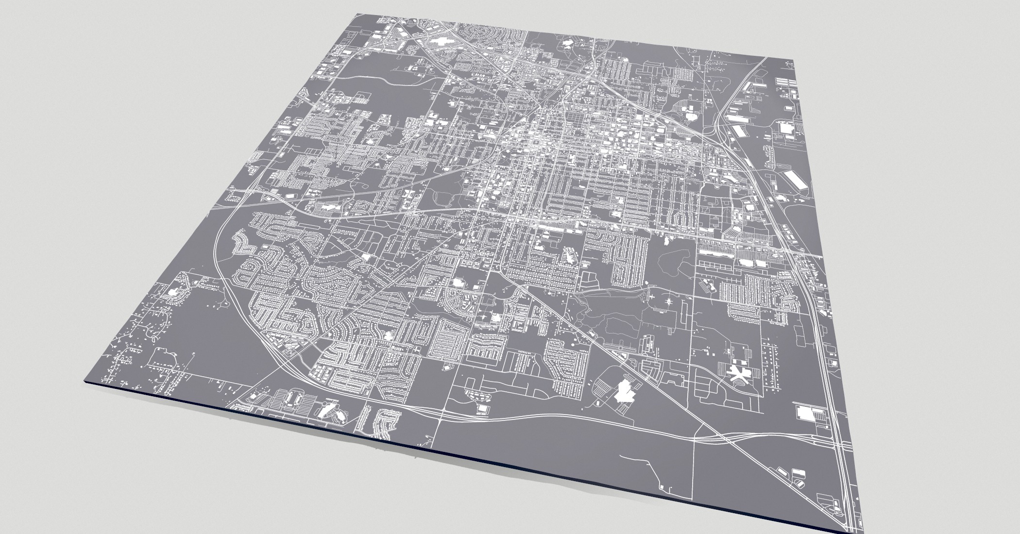 Cityscape Denton Texas USA 3D model_11