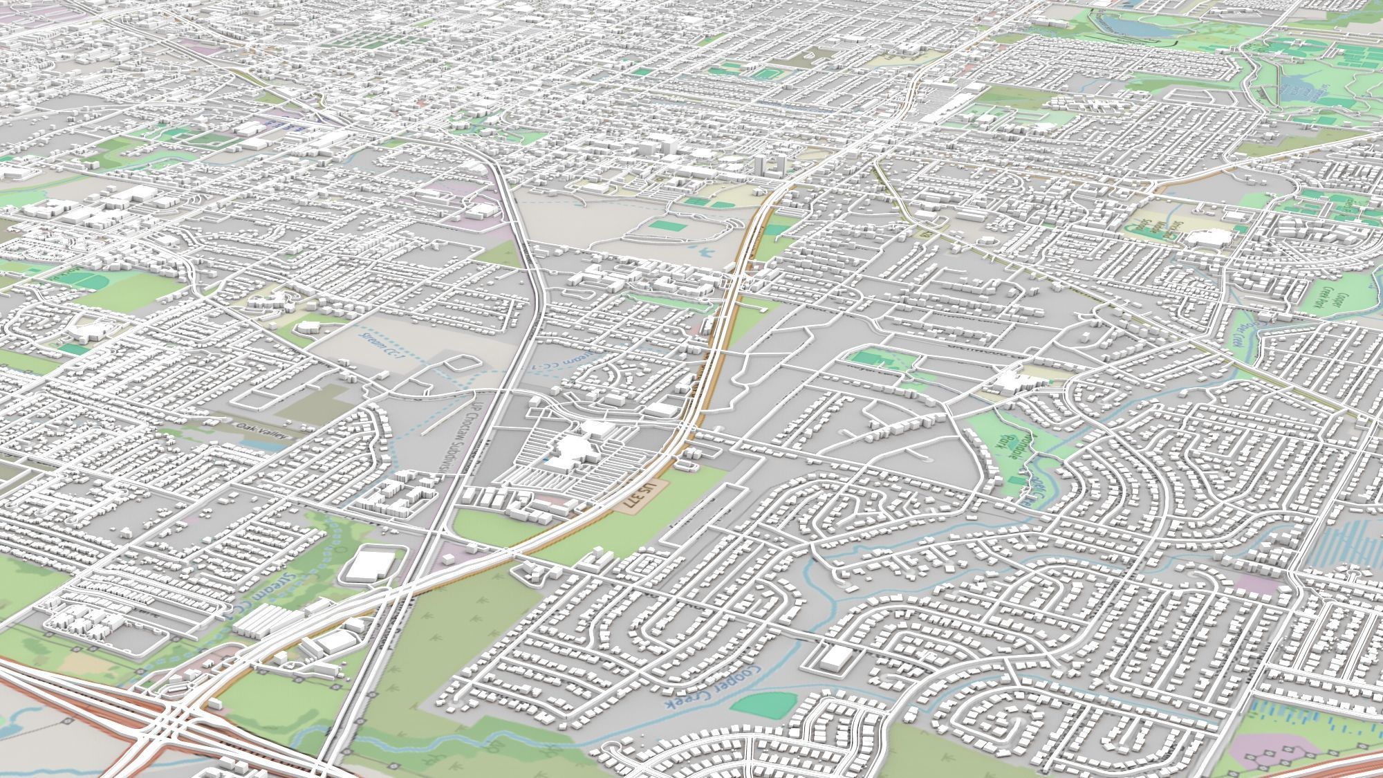 Cityscape Denton Texas USA 3D model_4
