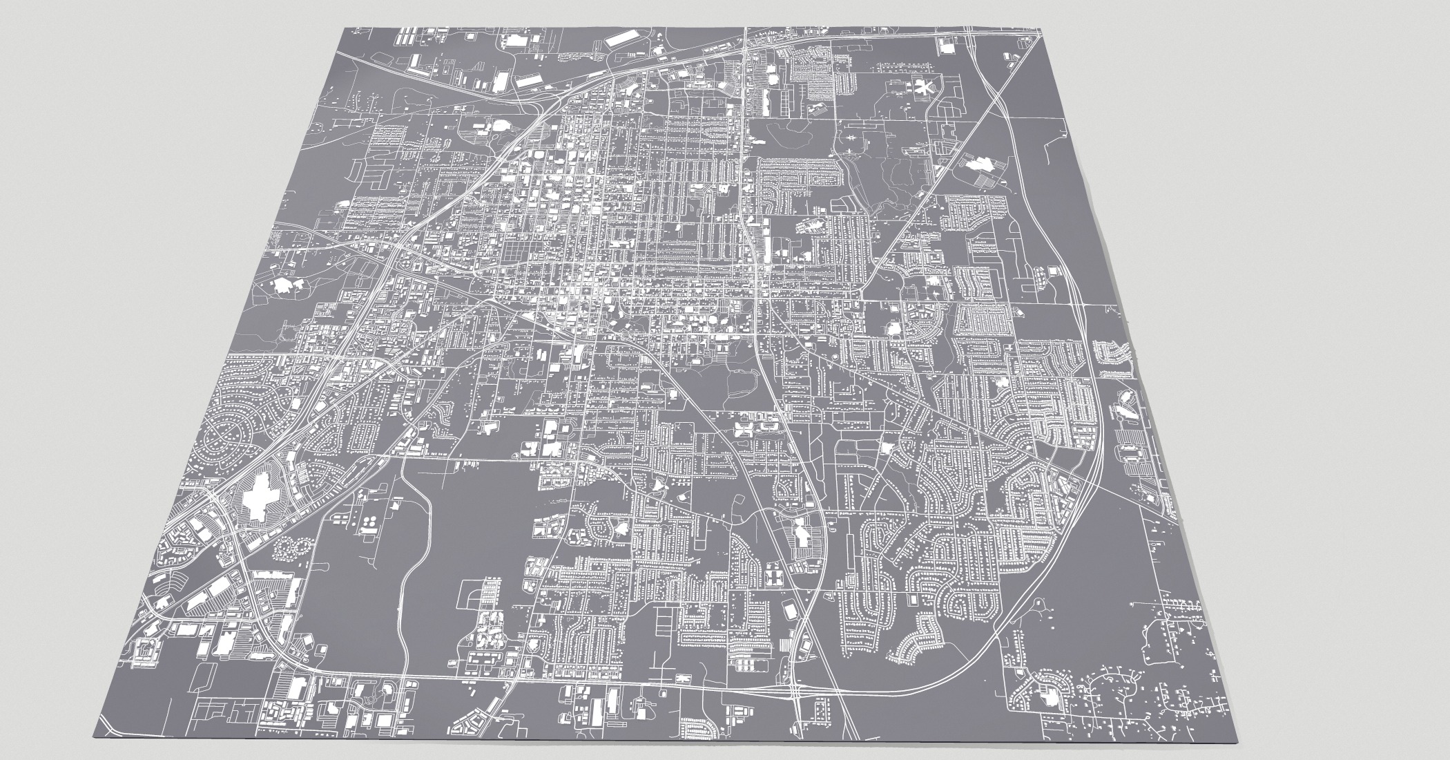 Cityscape Denton Texas USA 3D model_13