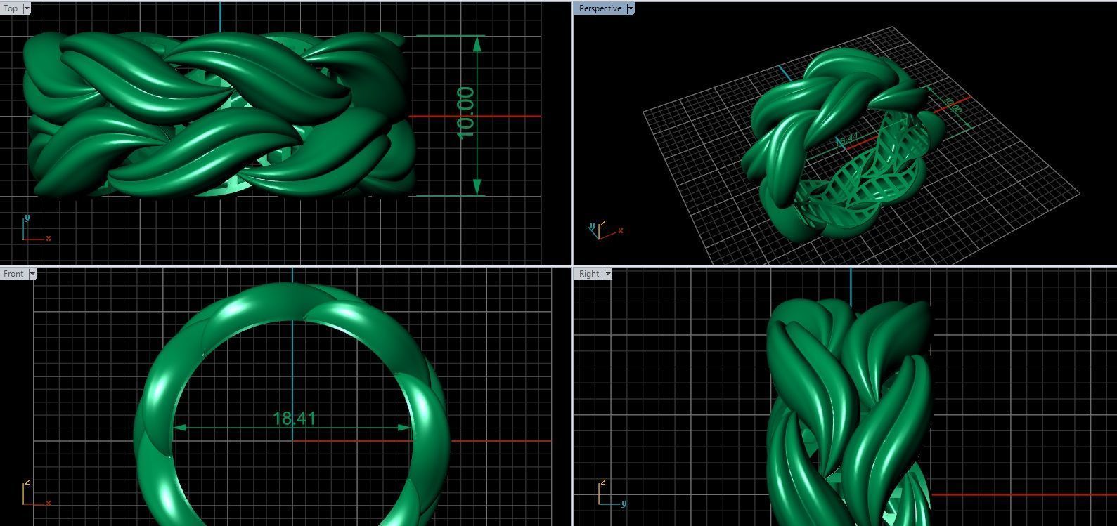Wedding Ring 3D print model_1