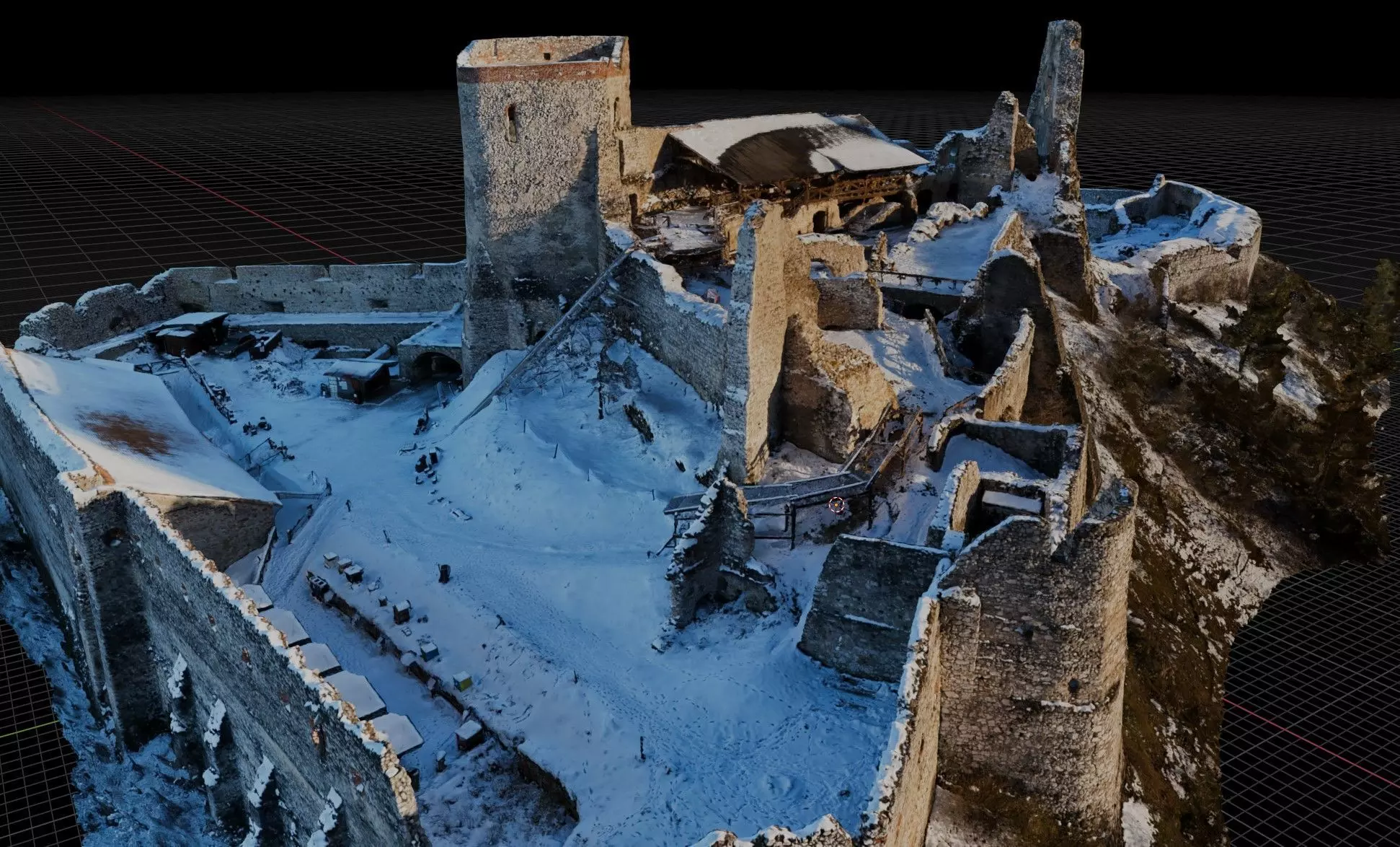 Medieval castle ruins Cachtice in Slovakia Free 3D model