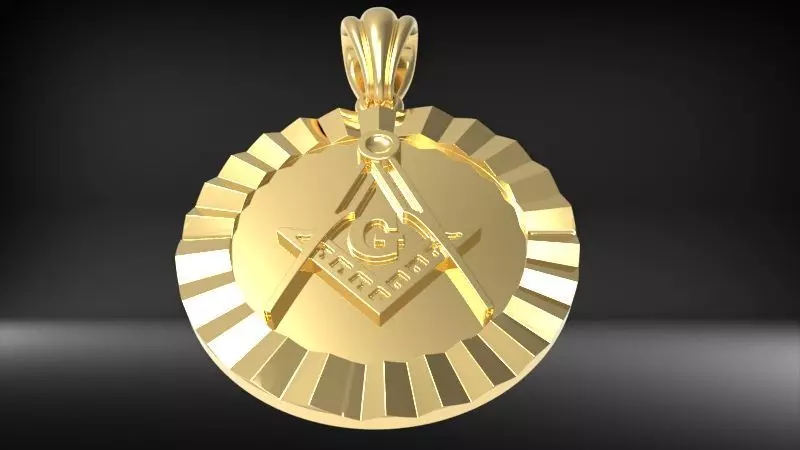 The Square and Compasses Masonic Pendant 3D print model