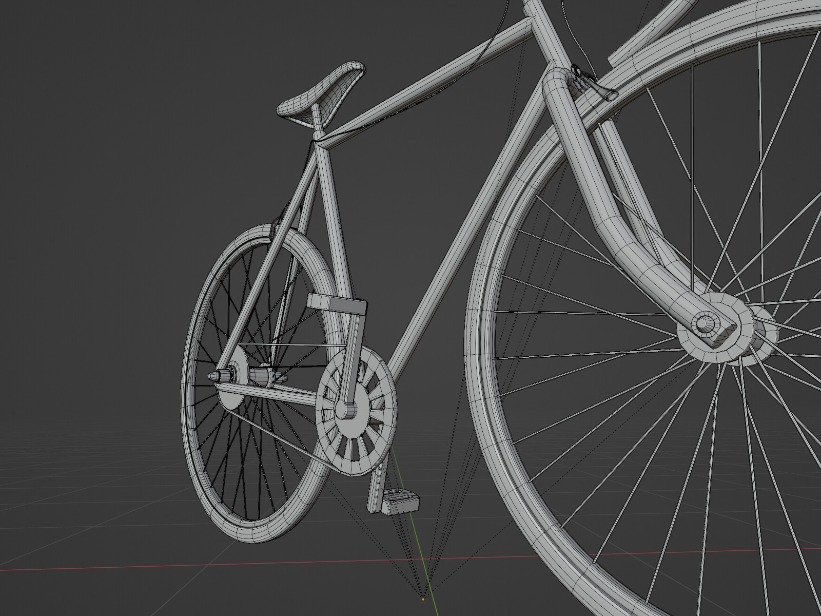 Low-Poly Bicycle Low-poly 3D model_12