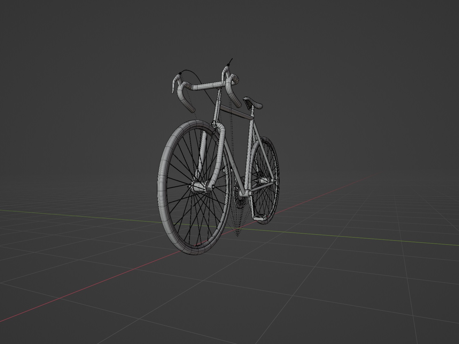 Low-Poly Bicycle Low-poly 3D model_20