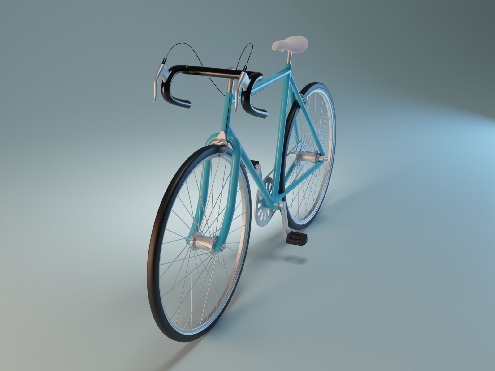 Low-Poly Bicycle Low-poly 3D model_3