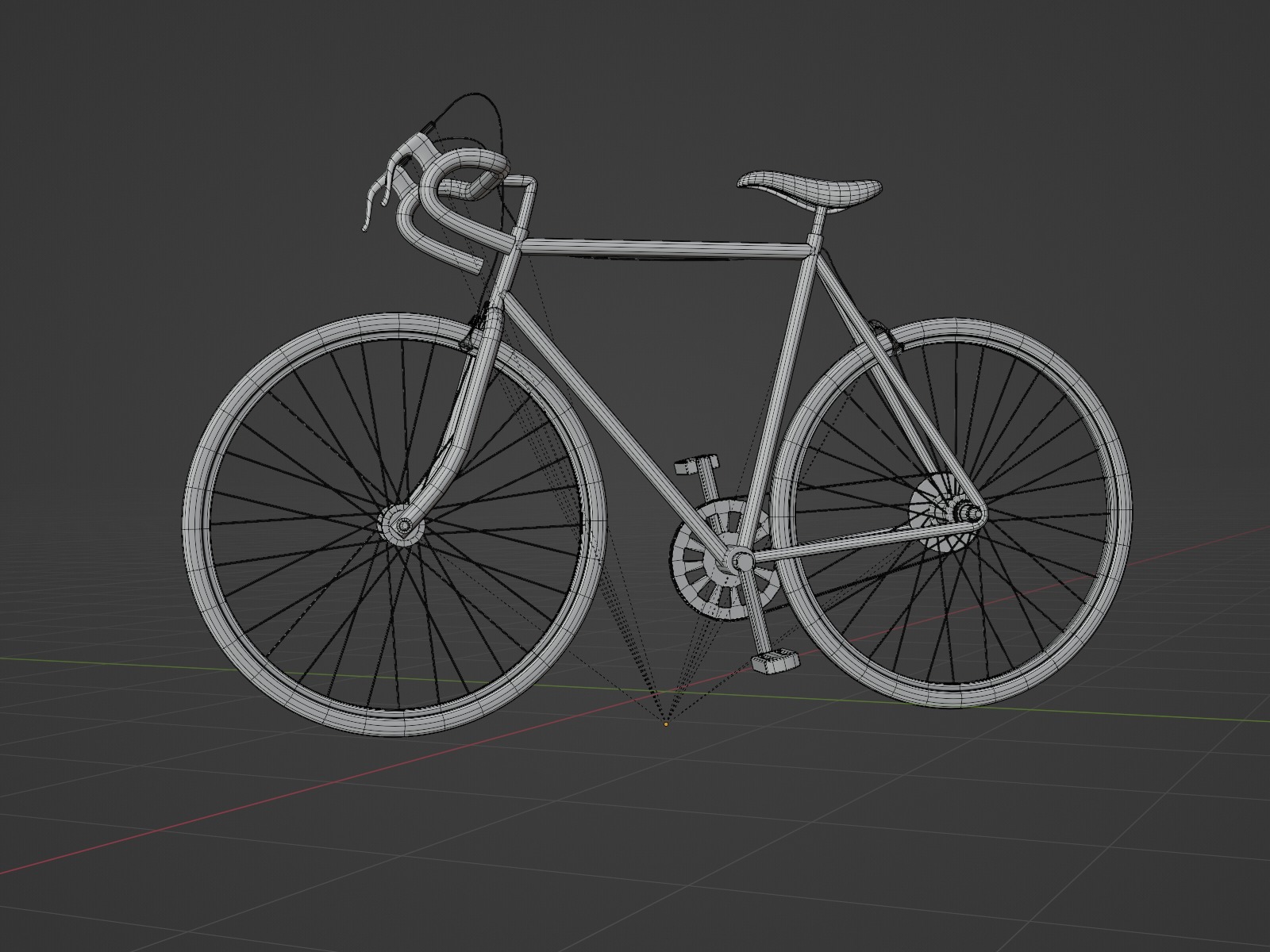 Low-Poly Bicycle Low-poly 3D model_15