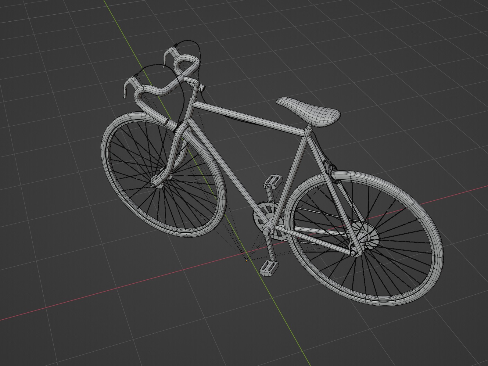 Low-Poly Bicycle Low-poly 3D model_11
