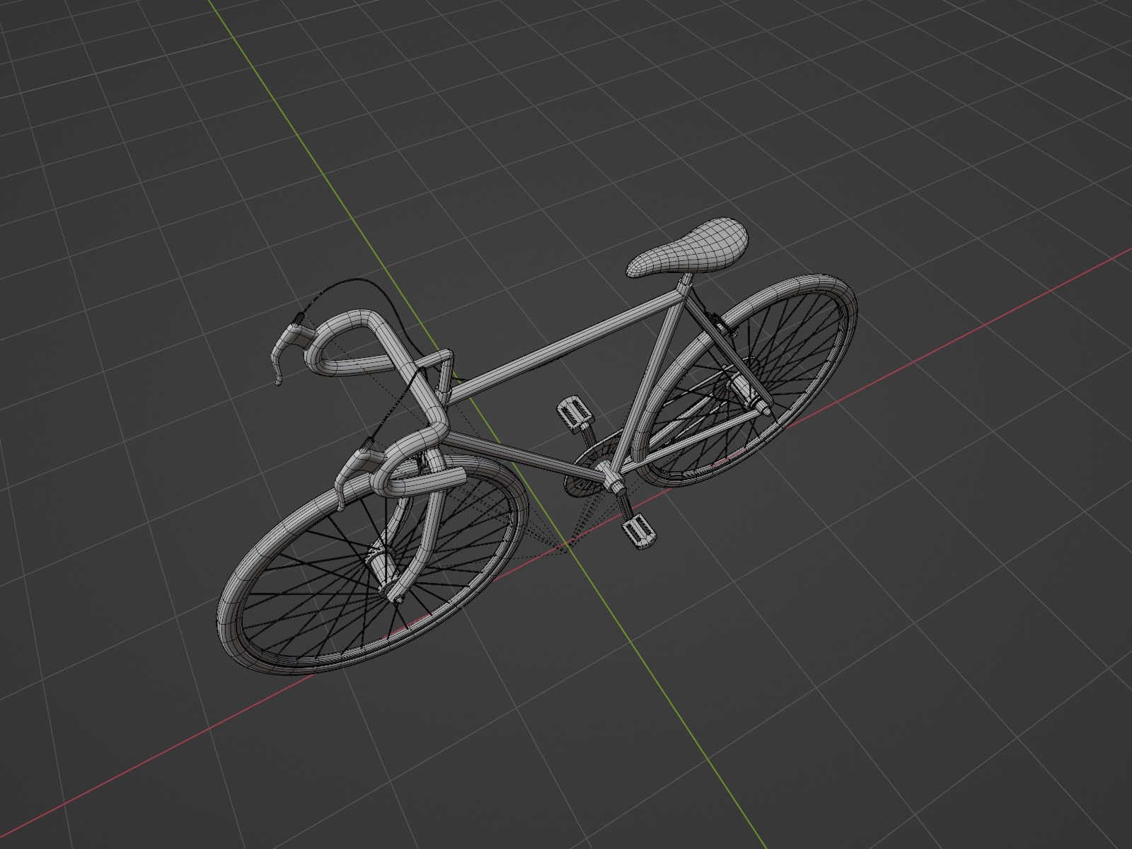 Low-Poly Bicycle Low-poly 3D model_17