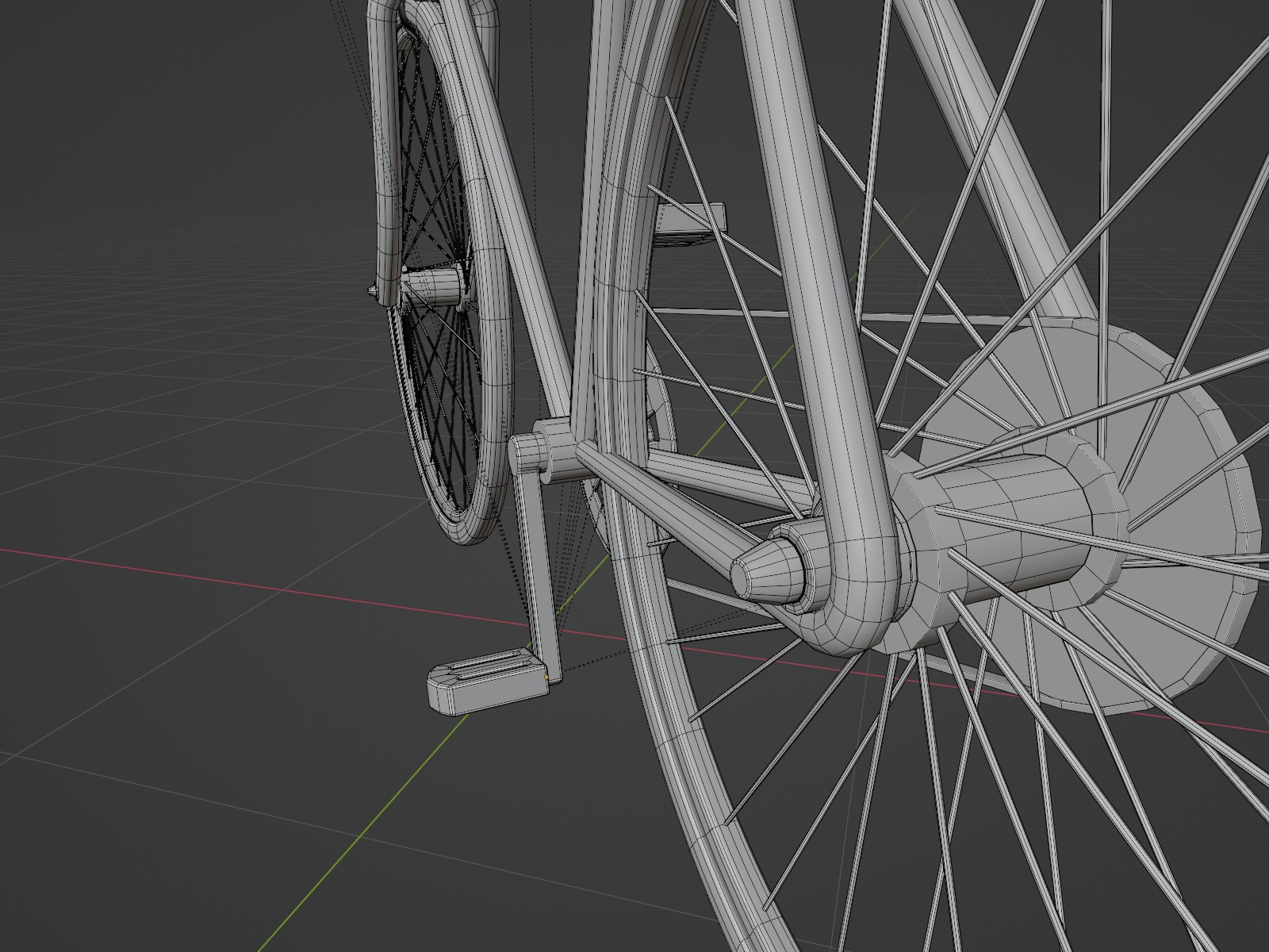 Low-Poly Bicycle Low-poly 3D model_13