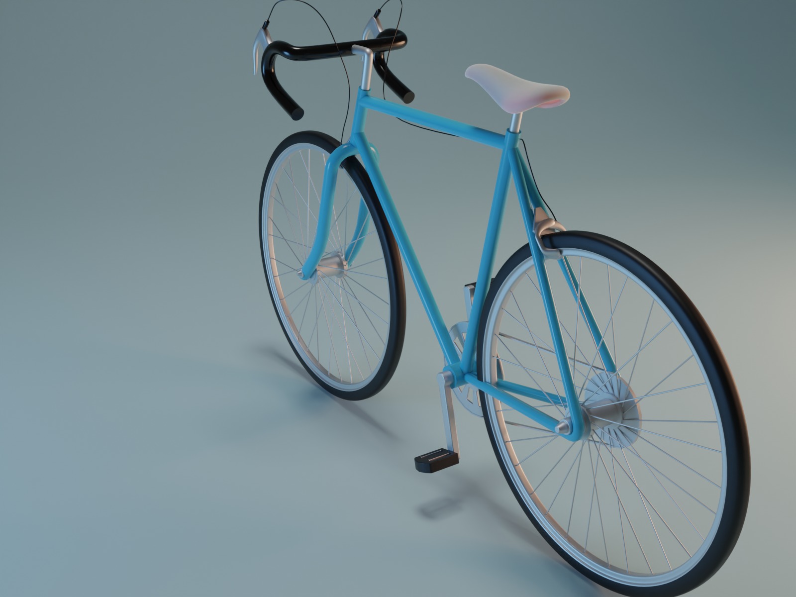 Low-Poly Bicycle Low-poly 3D model_7