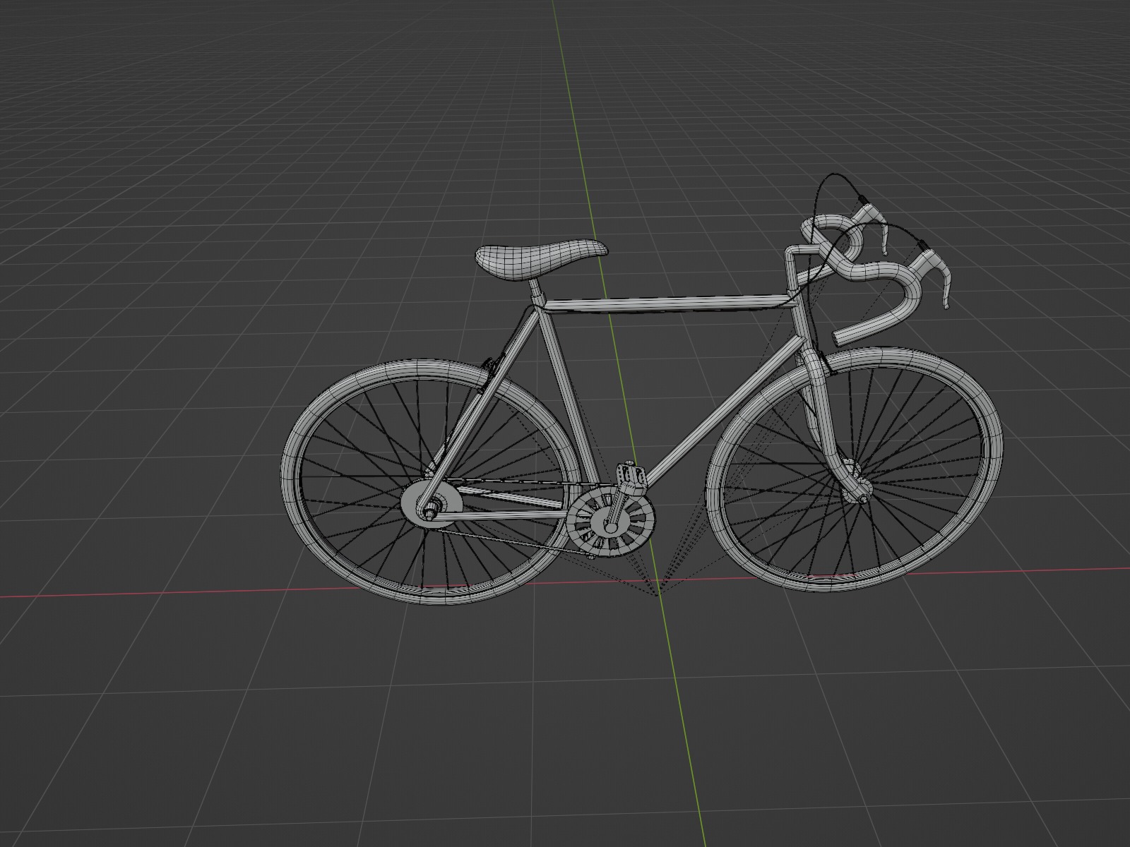 Low-Poly Bicycle Low-poly 3D model_16