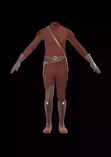 Modern vestern overal  3D Model - High-Quality with UV Mapping