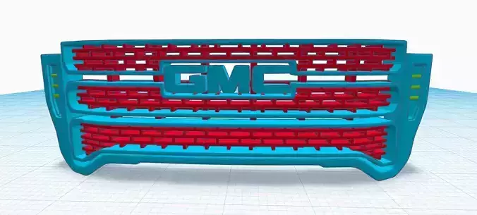 2022 GMC 3500 Custom front grill and other add ons 3D print model