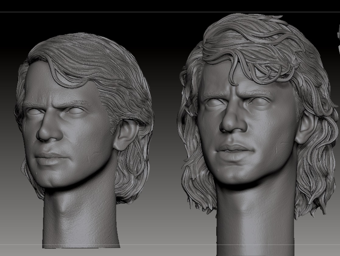 Anakin Skywalker - ROTS - Head Sculpt Files 3D print model_13